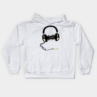 Headphone Audio wave - radio Kids Hoodie